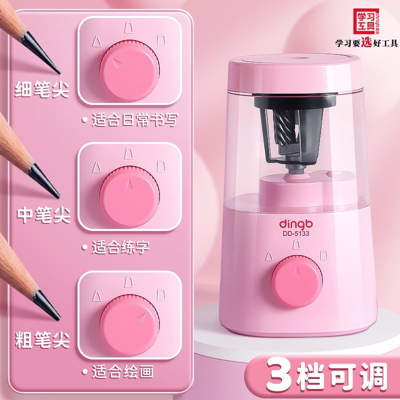 Electric pencil sharpener for primary school students, fully automatic pencil sharpener, dual power supply, creative pencil sharpener