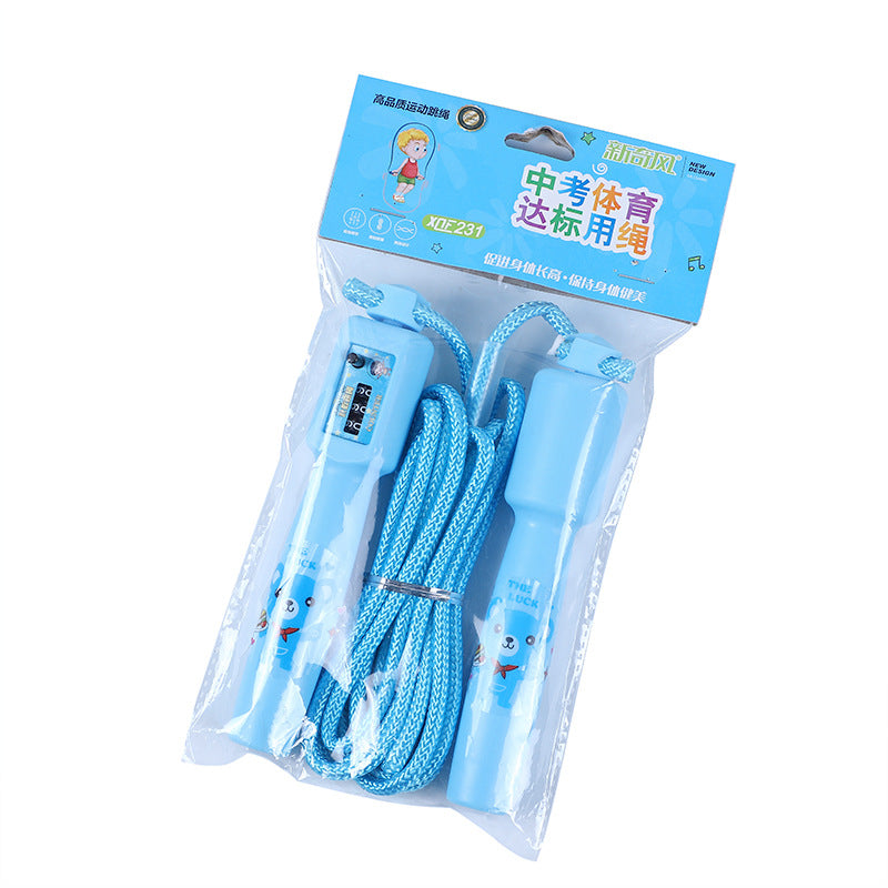 Cartoon counting children skipping rope
