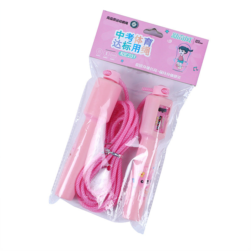 Cartoon counting children skipping rope