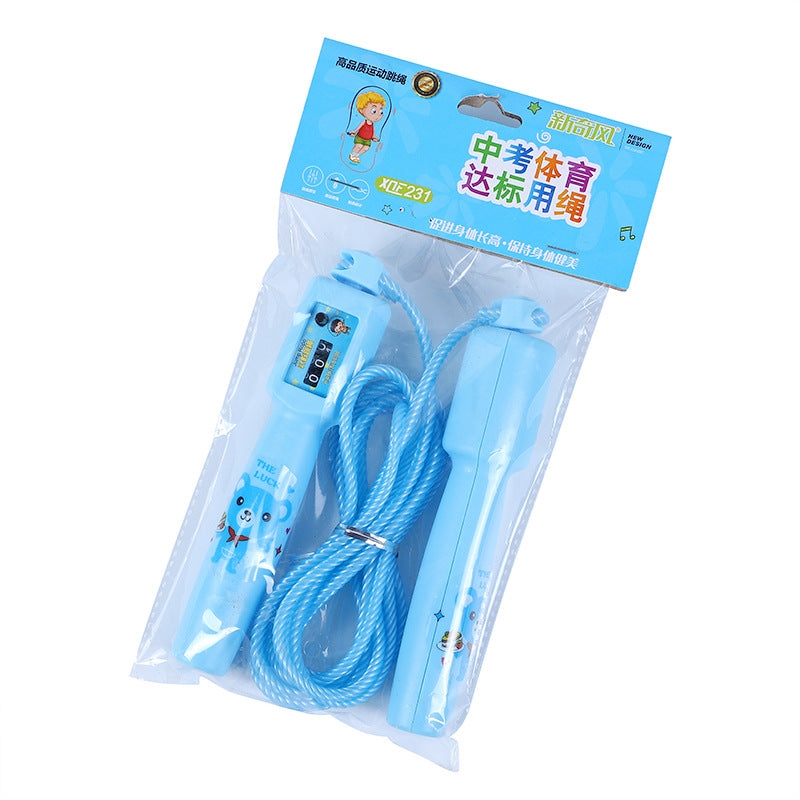 Cartoon counting children skipping rope